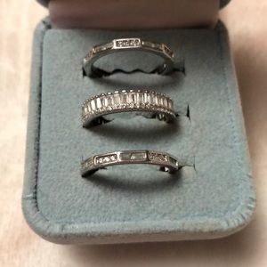 Sterling Silver & CZ Stack Rings